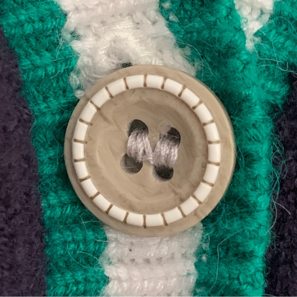 Miss Patina Russell Campus Academia Argyle Preppy Classic Cardigan Sweater - Picture 12 of 17